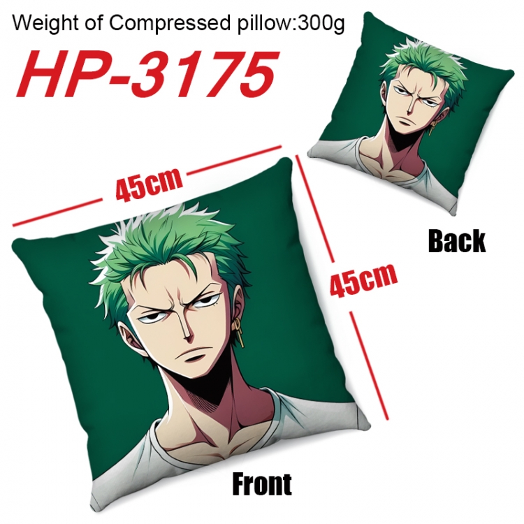 One Piece  Anime digital printing double-sided printed pillow 45X45cm NO FILLING HP-3175