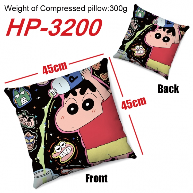 CrayonShin Anime digital printing double-sided printed pillow 45X45cm NO FILLING HP-3200