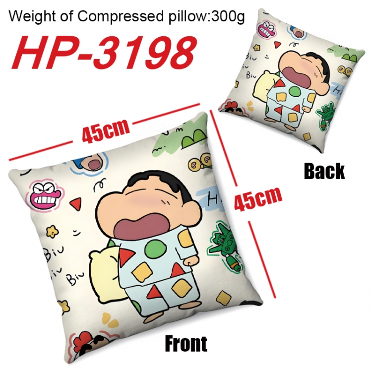 CrayonShin Anime digital printing double-sided printed pillow 45X45cm NO FILLING HP-3198