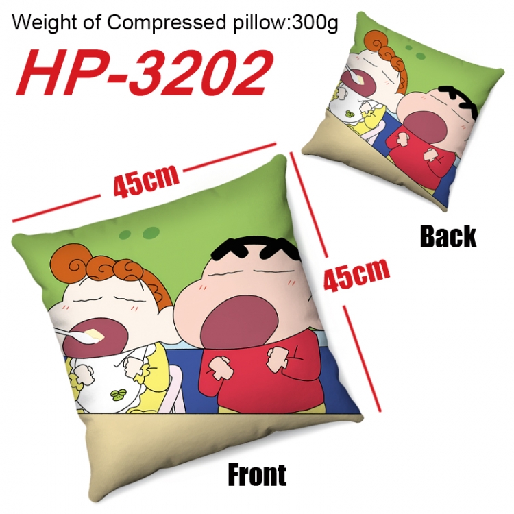 CrayonShin Anime digital printing double-sided printed pillow 45X45cm NO FILLING HP-3202