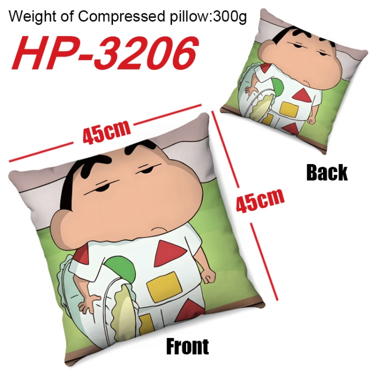 CrayonShin Anime digital printing double-sided printed pillow 45X45cm NO FILLING HP-3206