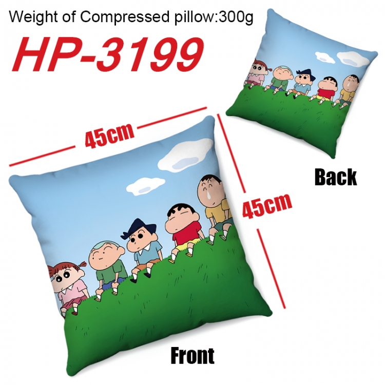 CrayonShin Anime digital printing double-sided printed pillow 45X45cm NO FILLING HP-3199