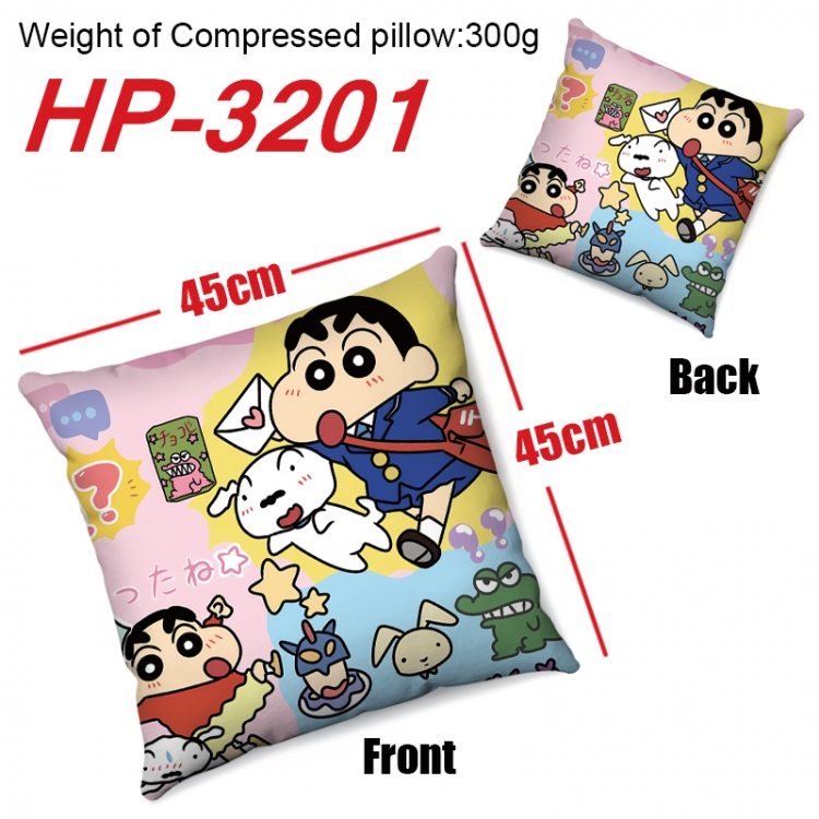 CrayonShin Anime digital printing double-sided printed pillow 45X45cm NO FILLING HP-3201