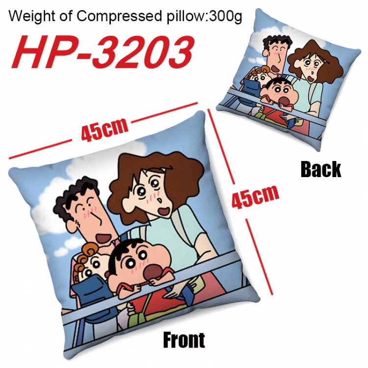 CrayonShin Anime digital printing double-sided printed pillow 45X45cm NO FILLING HP-3203