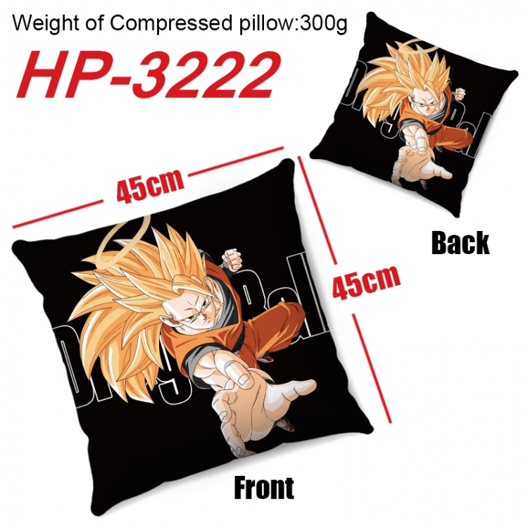 DRAGON BALL Anime digital printing double-sided printed pillow 45X45cm NO FILLING HP-3222