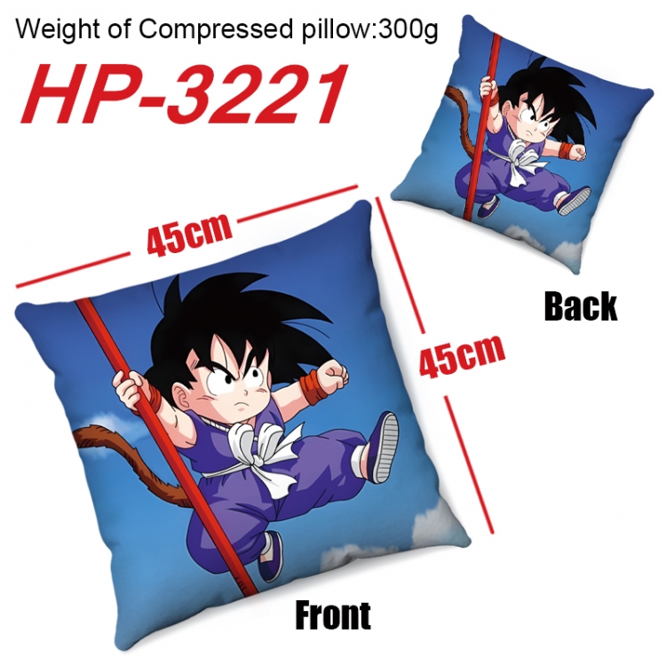 DRAGON BALL Anime digital printing double-sided printed pillow 45X45cm NO FILLING  HP-3221