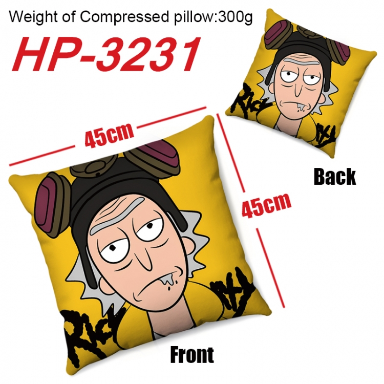 Rick and Morty Anime digital printing double-sided printed pillow 45X45cm NO FILLING HP-3231