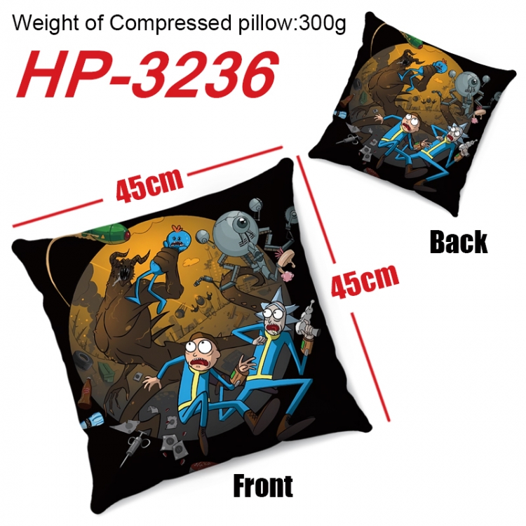 Rick and Morty Anime digital printing double-sided printed pillow 45X45cm NO FILLING HP-3236