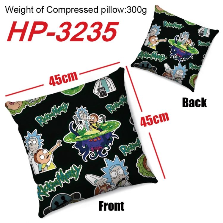 Rick and Morty Anime digital printing double-sided printed pillow 45X45cm NO FILLING HP-3235