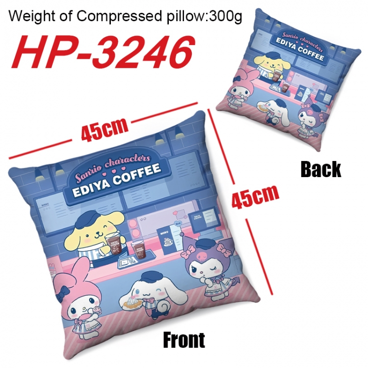 sanrio Anime digital printing double-sided printed pillow 45X45cm NO FILLING HP-3246