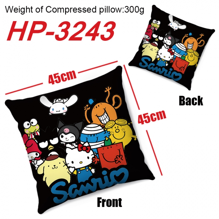 sanrio Anime digital printing double-sided printed pillow 45X45cm NO FILLING HP-3243