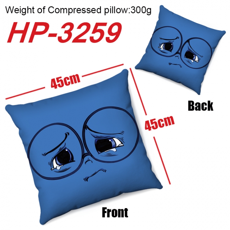 Inside Out Anime digital printing double-sided printed pillow 45X45cm NO FILLING HP-3259