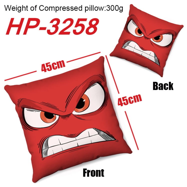 Inside Out Anime digital printing double-sided printed pillow 45X45cm NO FILLING HP-3258