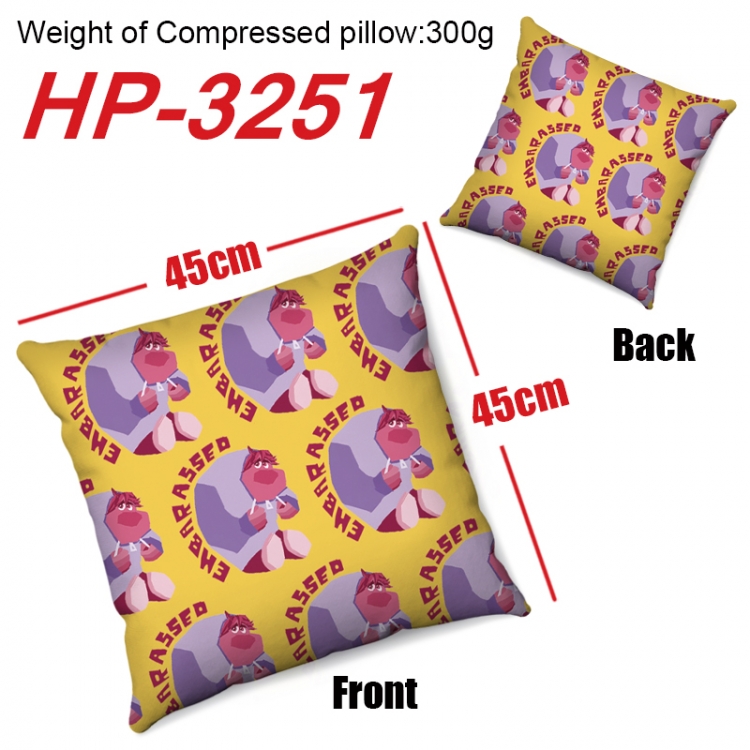 Inside Out Anime digital printing double-sided printed pillow 45X45cm NO FILLING HP-3251