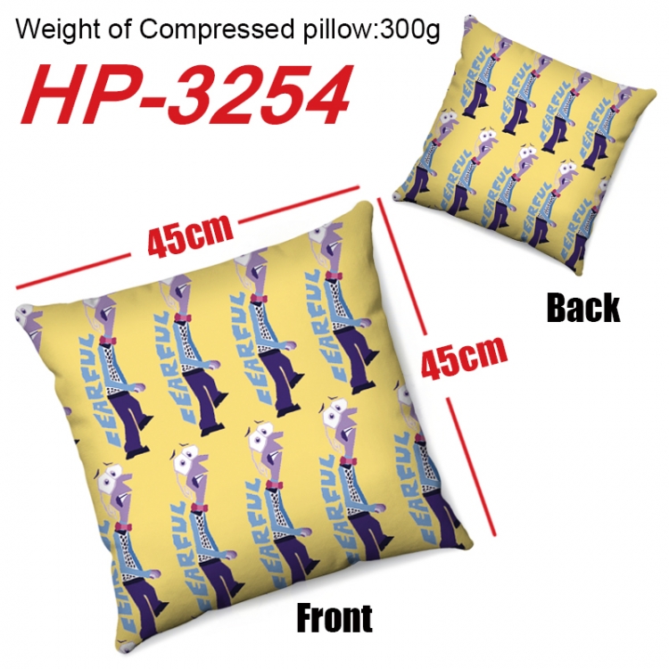 Inside Out Anime digital printing double-sided printed pillow 45X45cm NO FILLING HP-3254