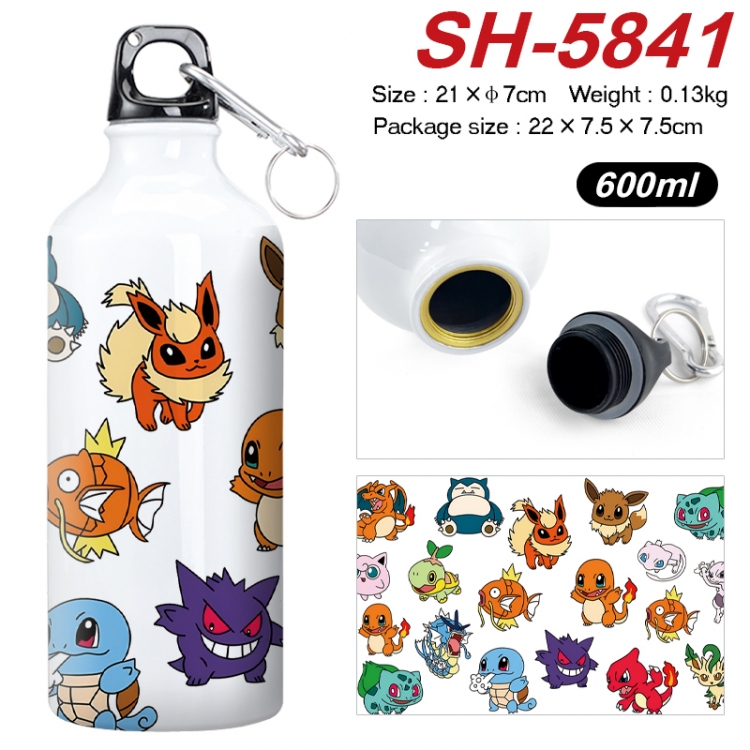 Pokemon Anime print sports kettle aluminum kettle water cup 600ml 21x7cm SH-5841