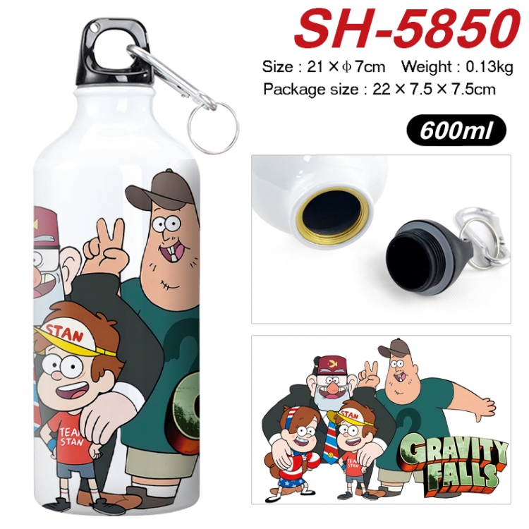 Gravity Falls Anime print sports kettle aluminum kettle water cup 600ml 21x7cm SH-5850