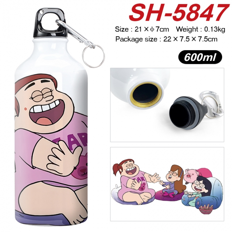 Gravity Falls Anime print sports kettle aluminum kettle water cup 600ml 21x7cm SH-5847