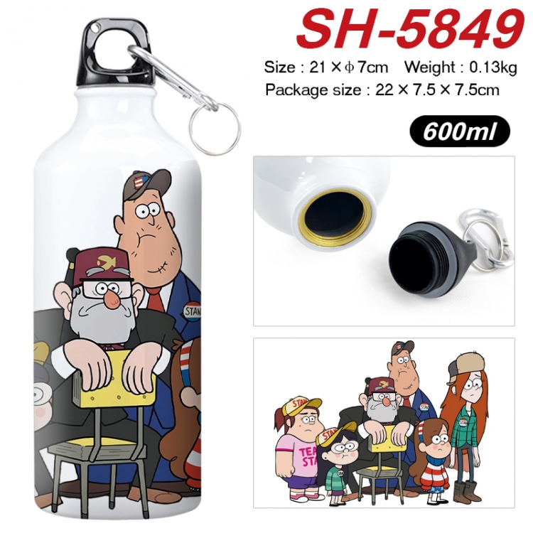 Gravity Falls Anime print sports kettle aluminum kettle water cup 600ml 21x7cm SH-5849