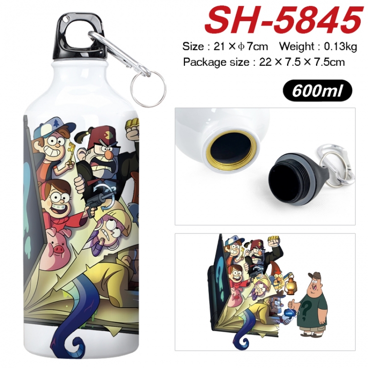 Gravity Falls Anime print sports kettle aluminum kettle water cup 600ml 21x7cm SH-5845