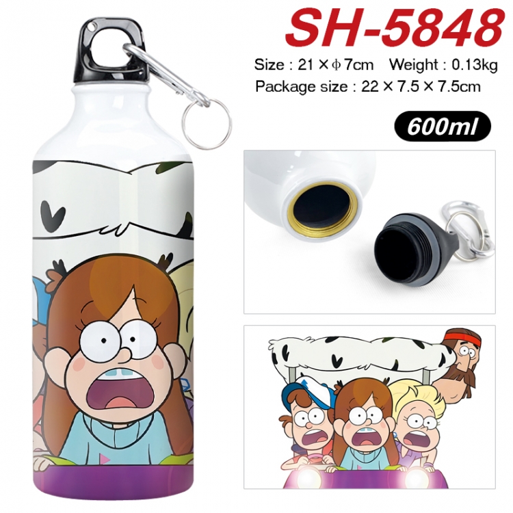 Gravity Falls Anime print sports kettle aluminum kettle water cup 600ml 21x7cm SH-5848