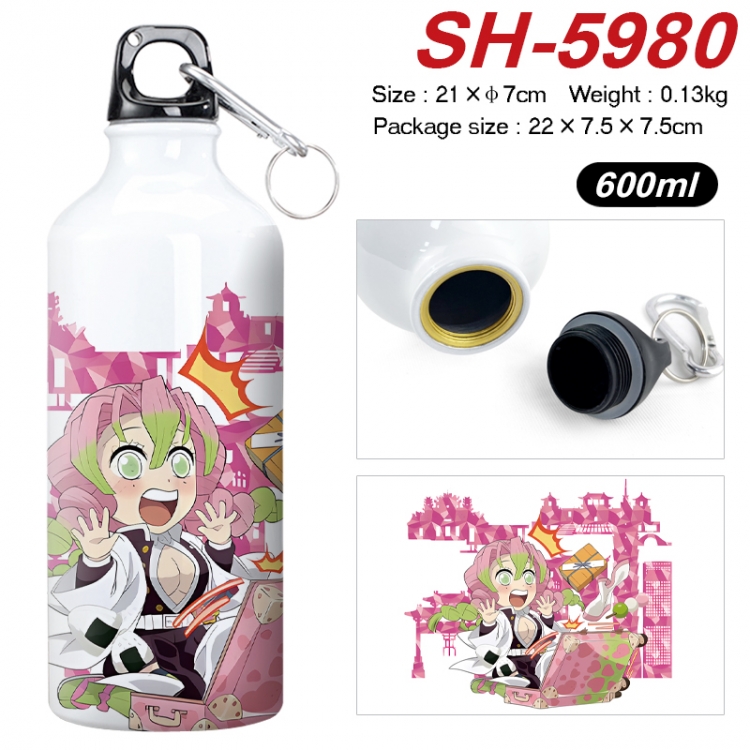 Demon Slayer Kimets Anime print sports kettle aluminum kettle water cup 600ml 21x7cm SH-5980