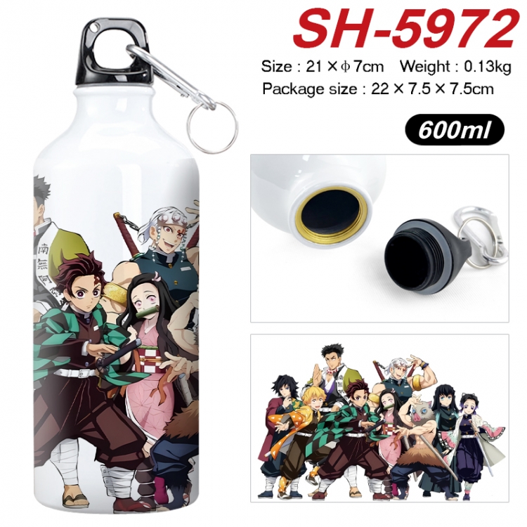 Demon Slayer Kimets Anime print sports kettle aluminum kettle water cup 600ml 21x7cm SH-5972