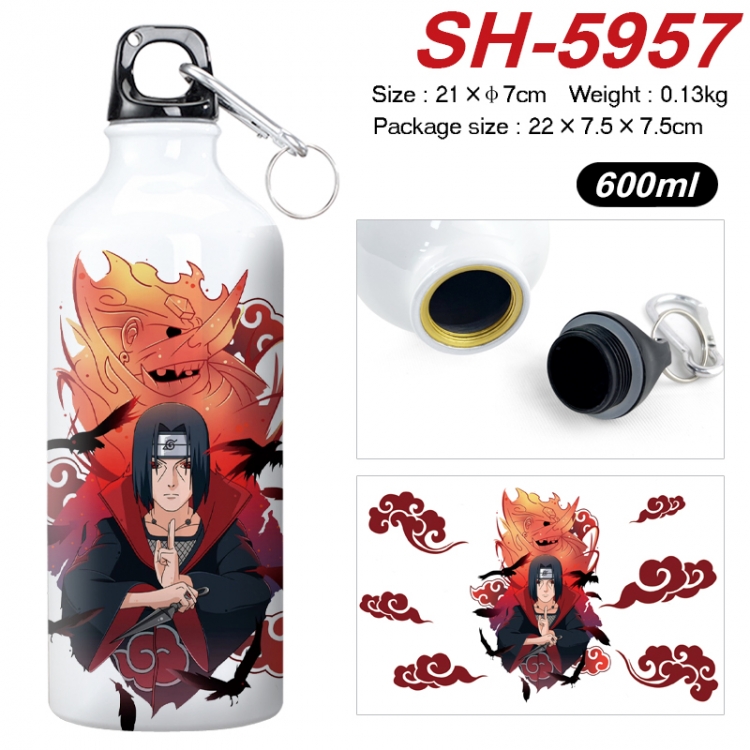 Naruto Anime print sports kettle aluminum kettle water cup 600ml 21x7cm SH-5957