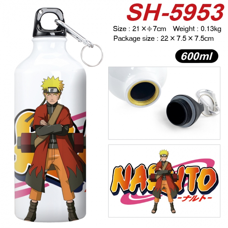 Naruto Anime print sports kettle aluminum kettle water cup 600ml 21x7cm  SH-5953