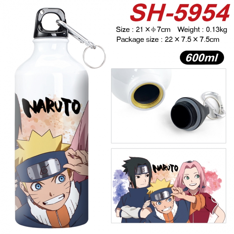 Naruto Anime print sports kettle aluminum kettle water cup 600ml 21x7cm SH-5954