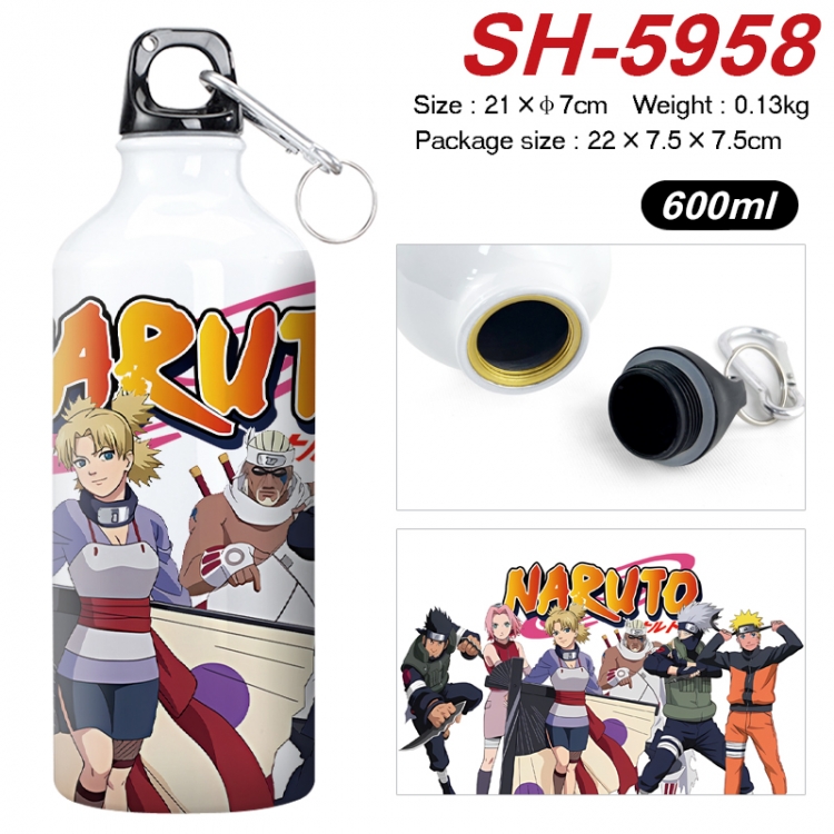 Naruto Anime print sports kettle aluminum kettle water cup 600ml 21x7cm SH-5958