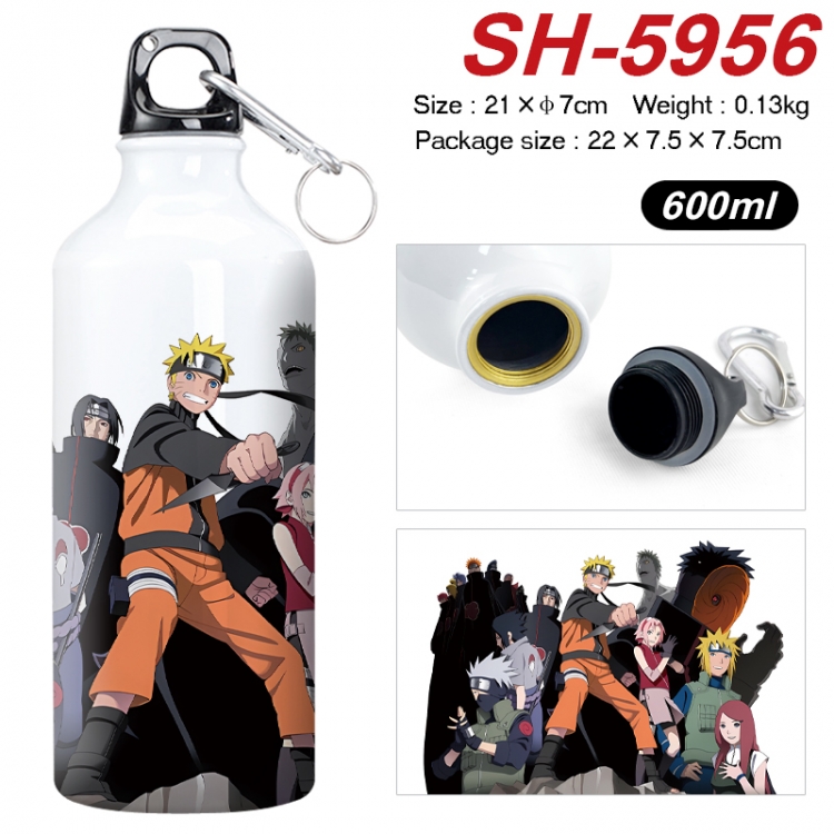 Naruto Anime print sports kettle aluminum kettle water cup 600ml 21x7cm SH-5956