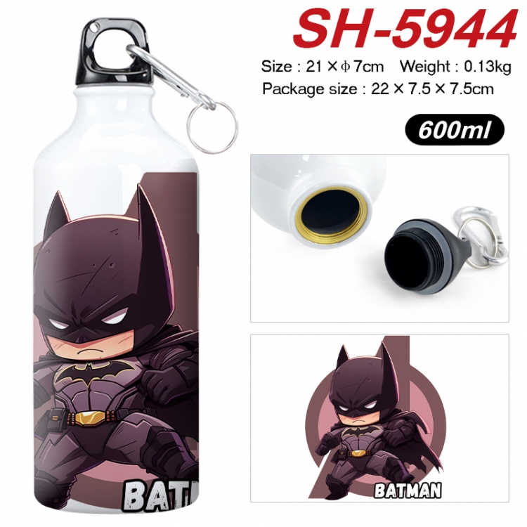 Marvel Anime print sports kettle aluminum kettle water cup 600ml 21x7cm SH-5944