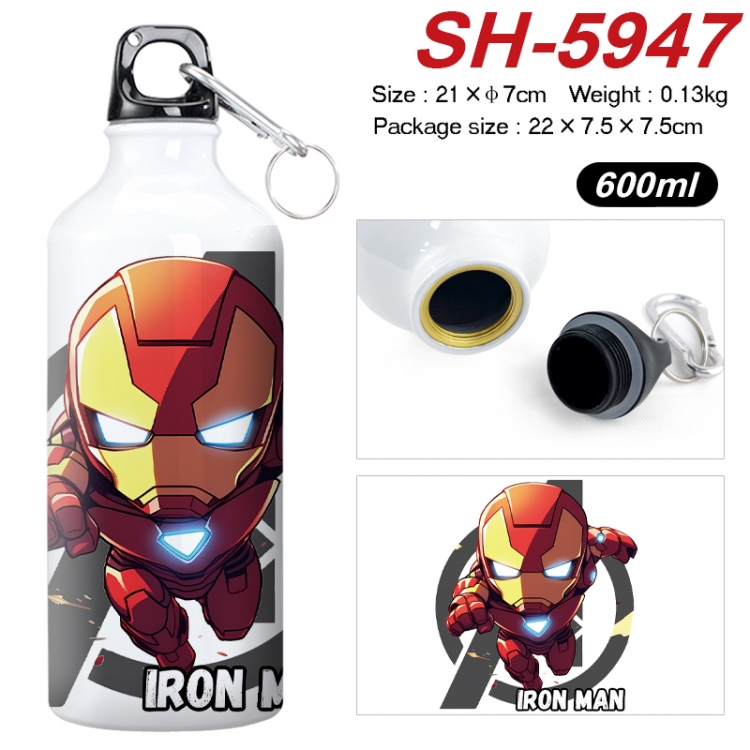 Marvel Anime print sports kettle aluminum kettle water cup 600ml 21x7cm  SH-5947