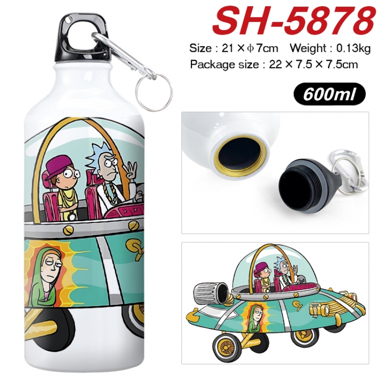 Rick and Morty Anime print sports kettle aluminum kettle water cup 600ml 21x7cm  SH-5878