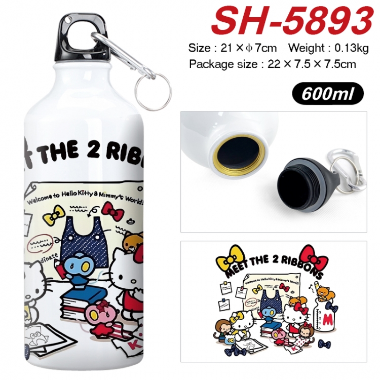 sanrio Anime print sports kettle aluminum kettle water cup 600ml 21x7cm SH-5893