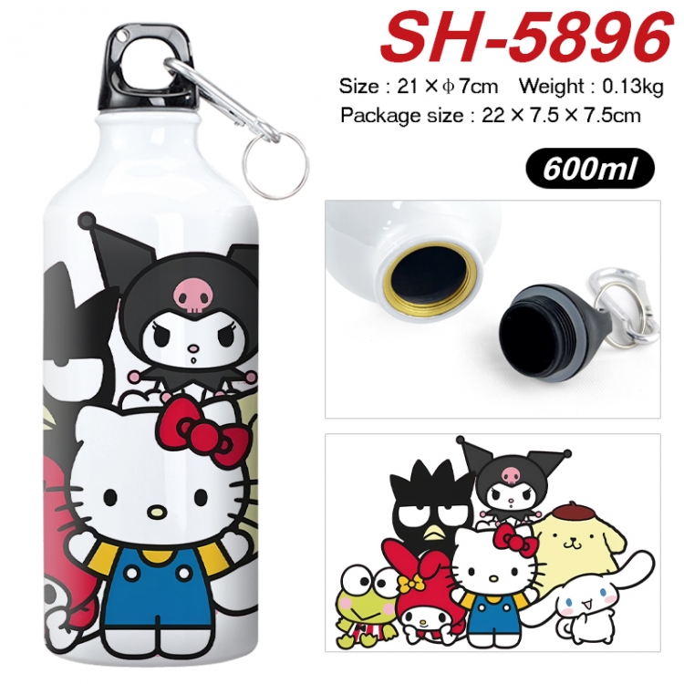 sanrio Anime print sports kettle aluminum kettle water cup 600ml 21x7cm SH-5896