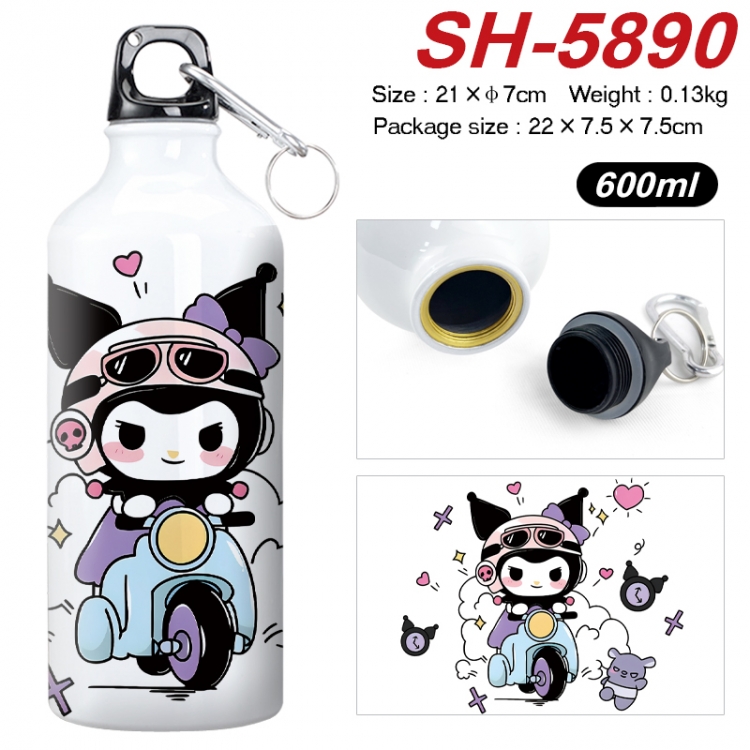 sanrio Anime print sports kettle aluminum kettle water cup 600ml 21x7cm  SH-5890