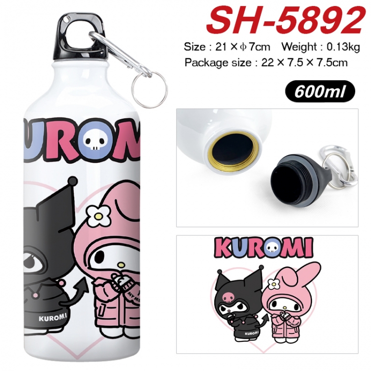 sanrio Anime print sports kettle aluminum kettle water cup 600ml 21x7cm SH-5892