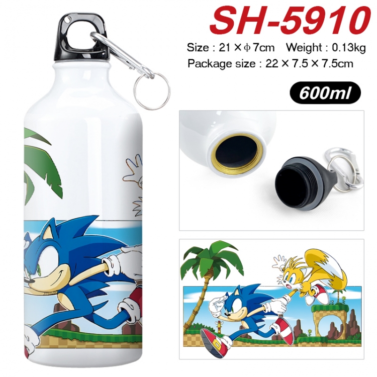 Sonic The Hedgehog Anime print sports kettle aluminum kettle water cup 600ml 21x7cm SH-5910