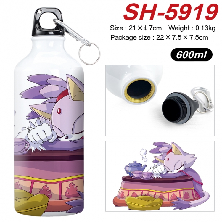 Sonic The Hedgehog Anime print sports kettle aluminum kettle water cup 600ml 21x7cm SH-5919