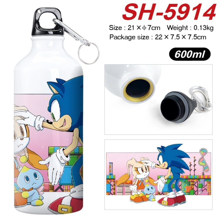 Sonic The Hedgehog Anime print sports kettle aluminum kettle water cup 600ml 21x7cm SH-5914