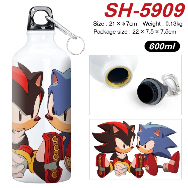 Sonic The Hedgehog Anime print sports kettle aluminum kettle water cup 600ml 21x7cm  SH-5909