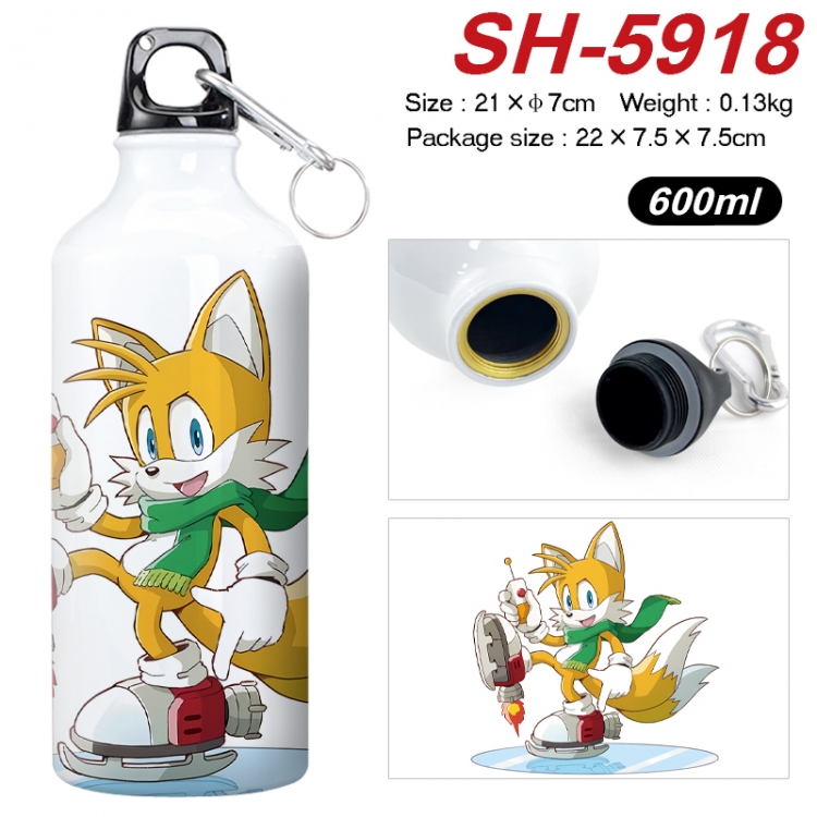 Sonic The Hedgehog Anime print sports kettle aluminum kettle water cup 600ml 21x7cm SH-5918