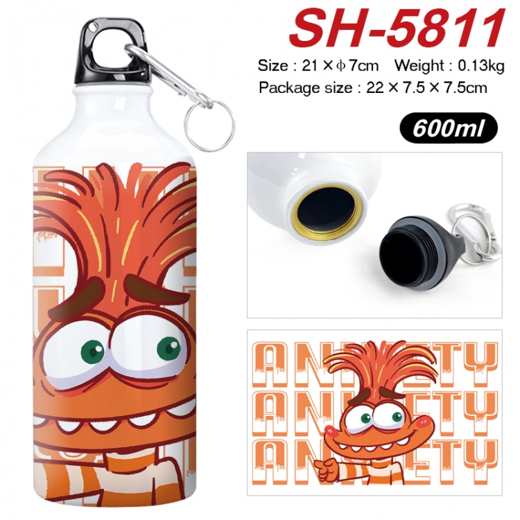 Inside Out Anime print sports kettle aluminum kettle water cup 600ml 21x7cm SH-5811