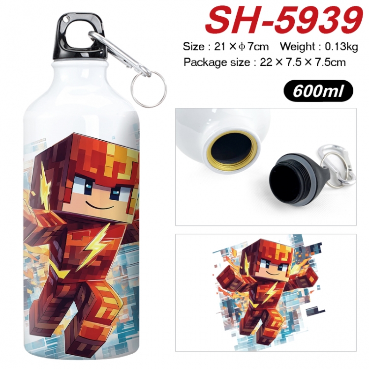 Minecraft Anime print sports kettle aluminum kettle water cup 600ml 21x7cm SH-5939