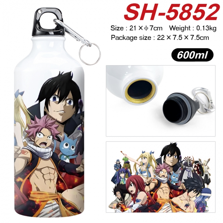 Fairy tail Anime print sports kettle aluminum kettle water cup 600ml 21x7cm SH-5852