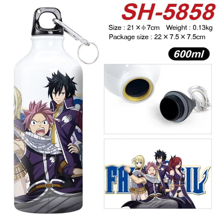 Fairy tail Anime print sports kettle aluminum kettle water cup 600ml 21x7cm SH-5858