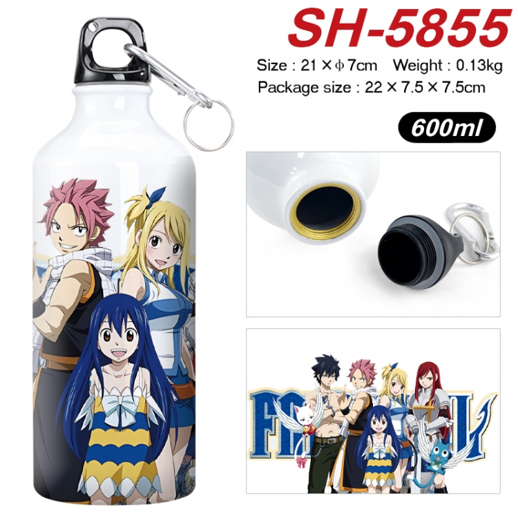 Fairy tail Anime print sports kettle aluminum kettle water cup 600ml 21x7cm SH-5855