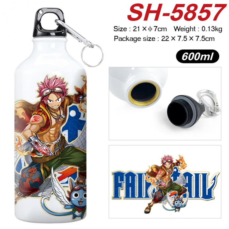 Fairy tail Anime print sports kettle aluminum kettle water cup 600ml 21x7cm SH-5857